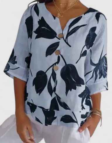 Karoline - Elegante Bluse mit floralem Druck