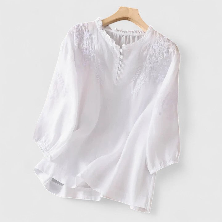 Kathleen - Elegante Bluse mit Knopfleiste