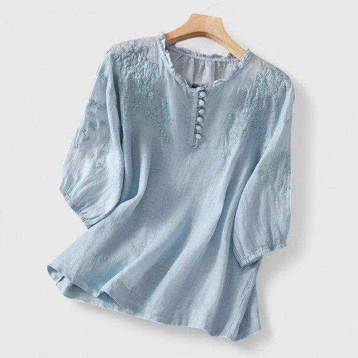 Kathleen - Elegante Bluse mit Knopfleiste