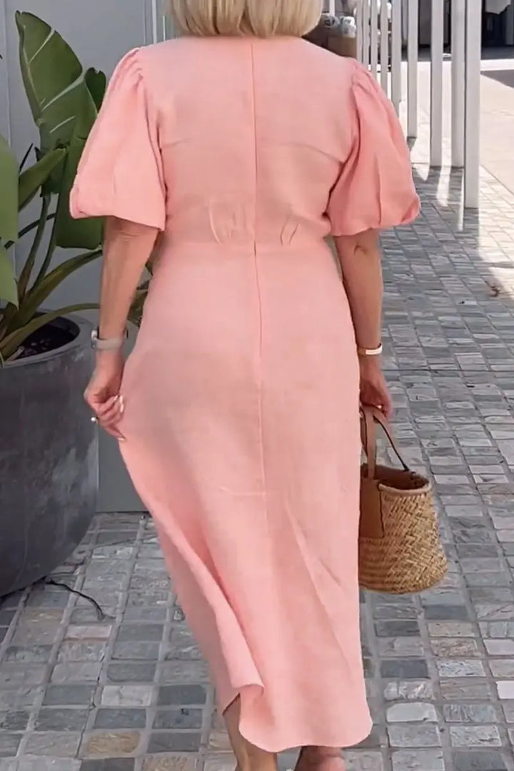 Natasha - Elegantes V-Ausschnitt-Kleid