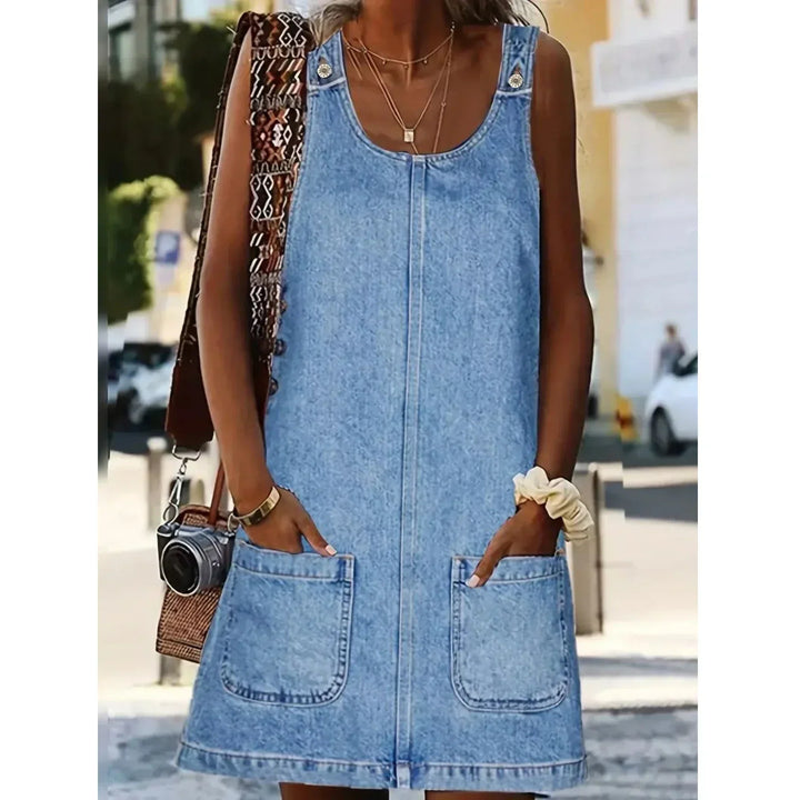 Loren - Entspanntes Denim-Look Kleid