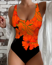Lucy - Einteiler-Badeanzug mit floralem Design