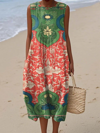 Adeline - Boho Bedrucktes Kleid