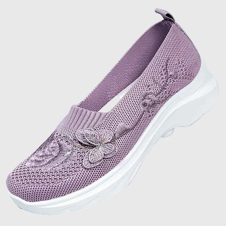 Leetha - Schmetterlingsgestickte Slipper