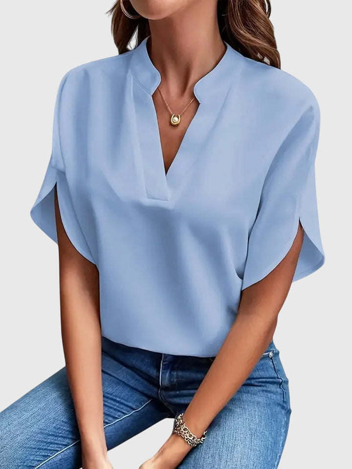 Elora - Weiches und elegantes V-Ausschnitt-Shirt