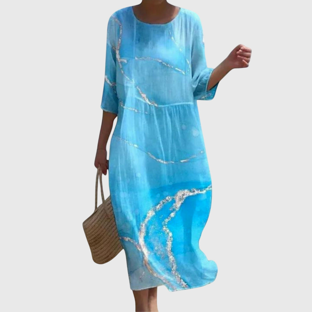 Desiree - Stilvolles Blumen-Maxikleid
