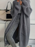 Aldvina | Oversized Damen Longline Strickjacke