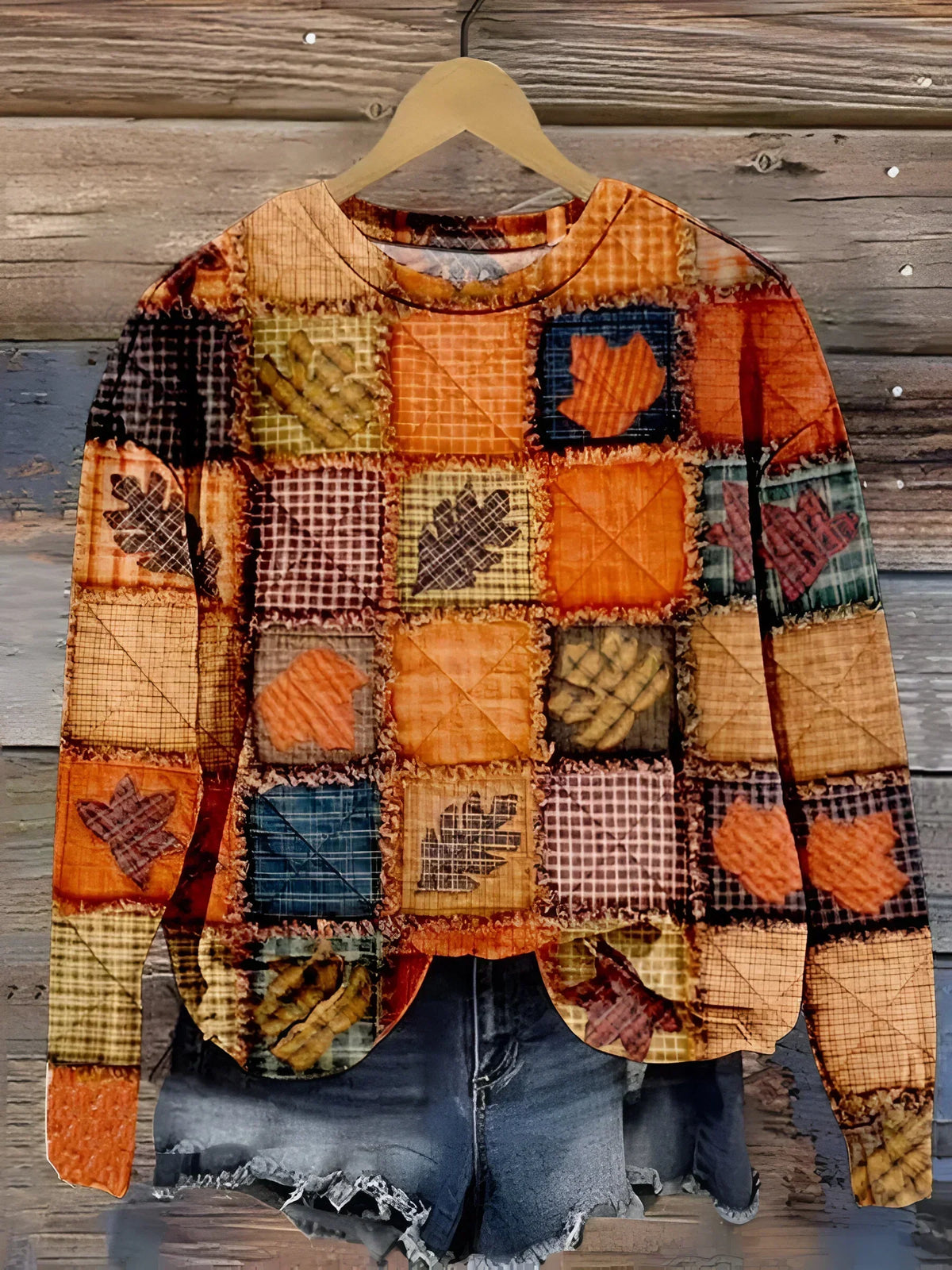 Almgard | Damen Patchwork Sweatshirt für den Herbst