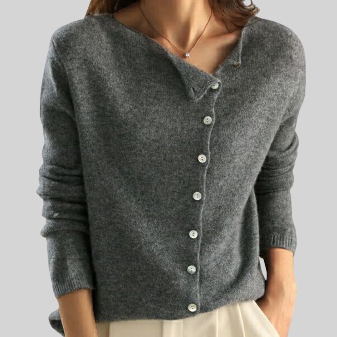 Annika | Damen Cardigan mit Knöpfen – Strickjacke
