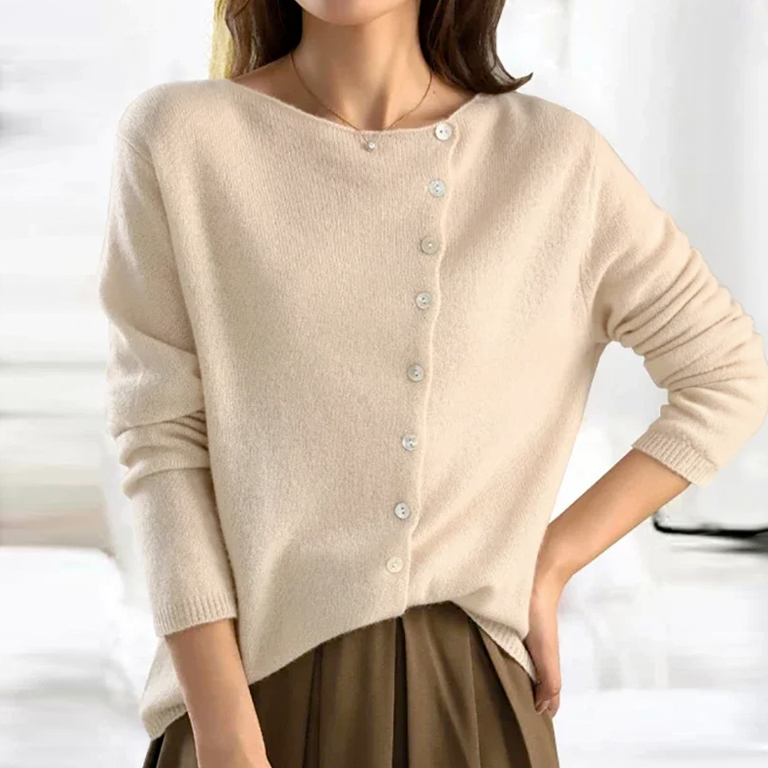 Annika | Damen Cardigan mit Knöpfen – Strickjacke