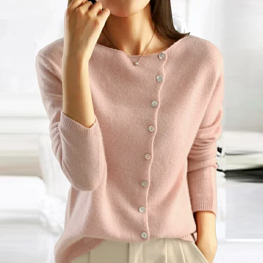 Annika | Damen Cardigan mit Knöpfen – Strickjacke