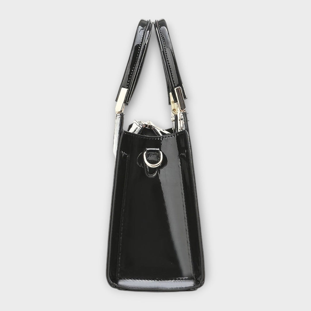 Eleanor - Glänzende Krokodilprägung Handtasche