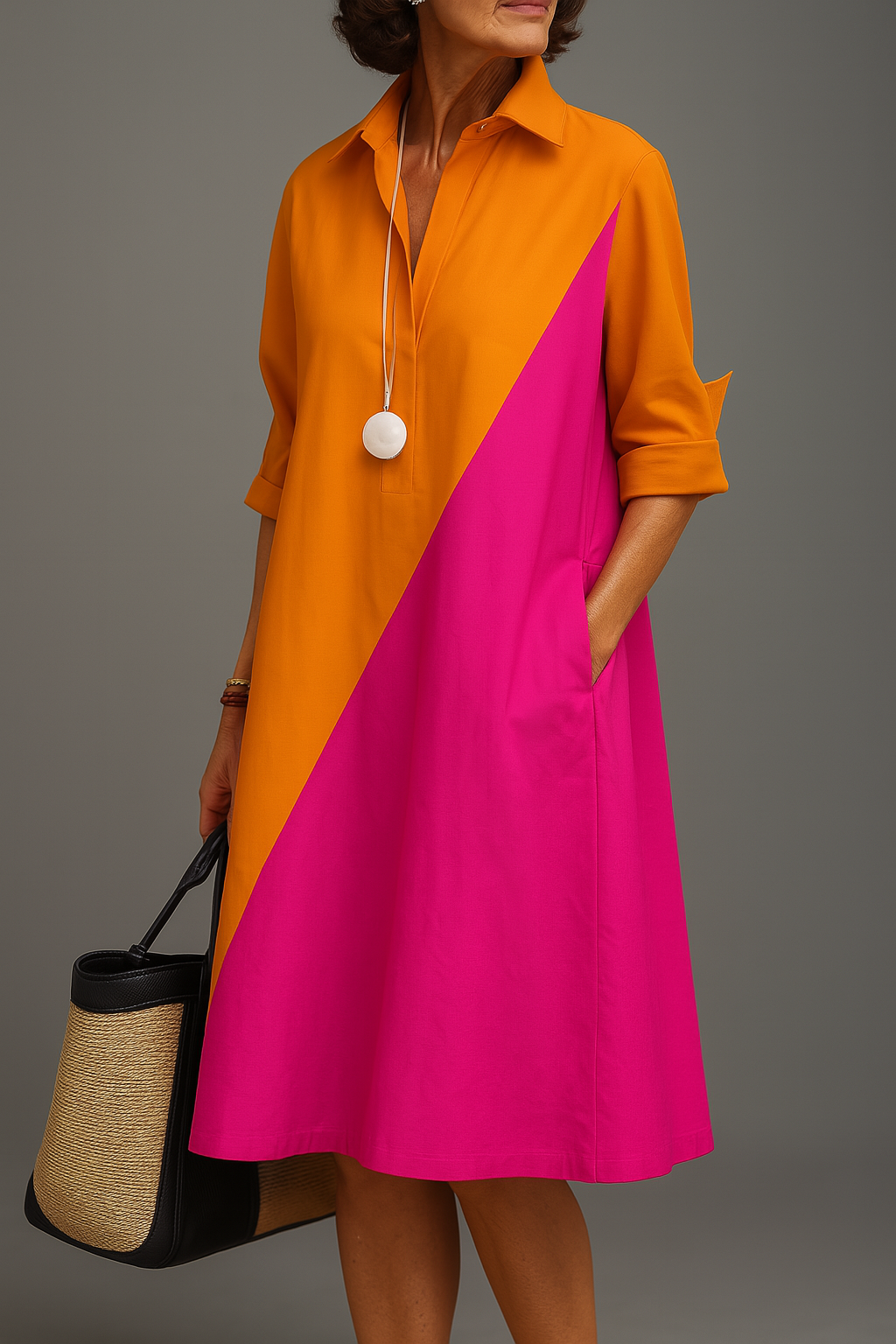 Sabrina - Bequemes Midi-Kleid