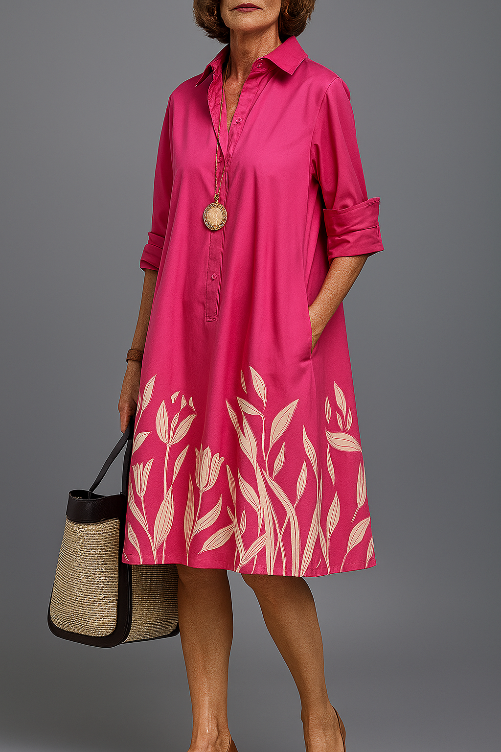Annmarie - Bequemes Midi-Kleid