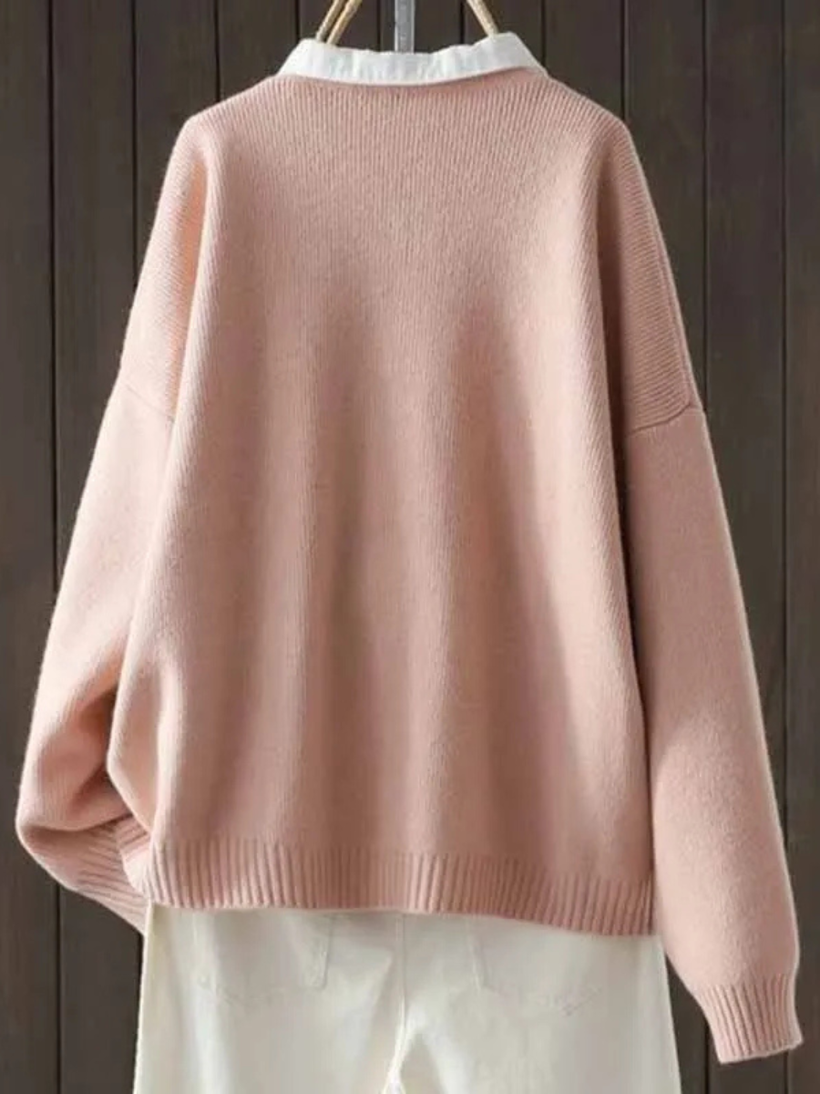 Borghild | Damen Strickjacke im Relaxed Fit mit Knopfdetails