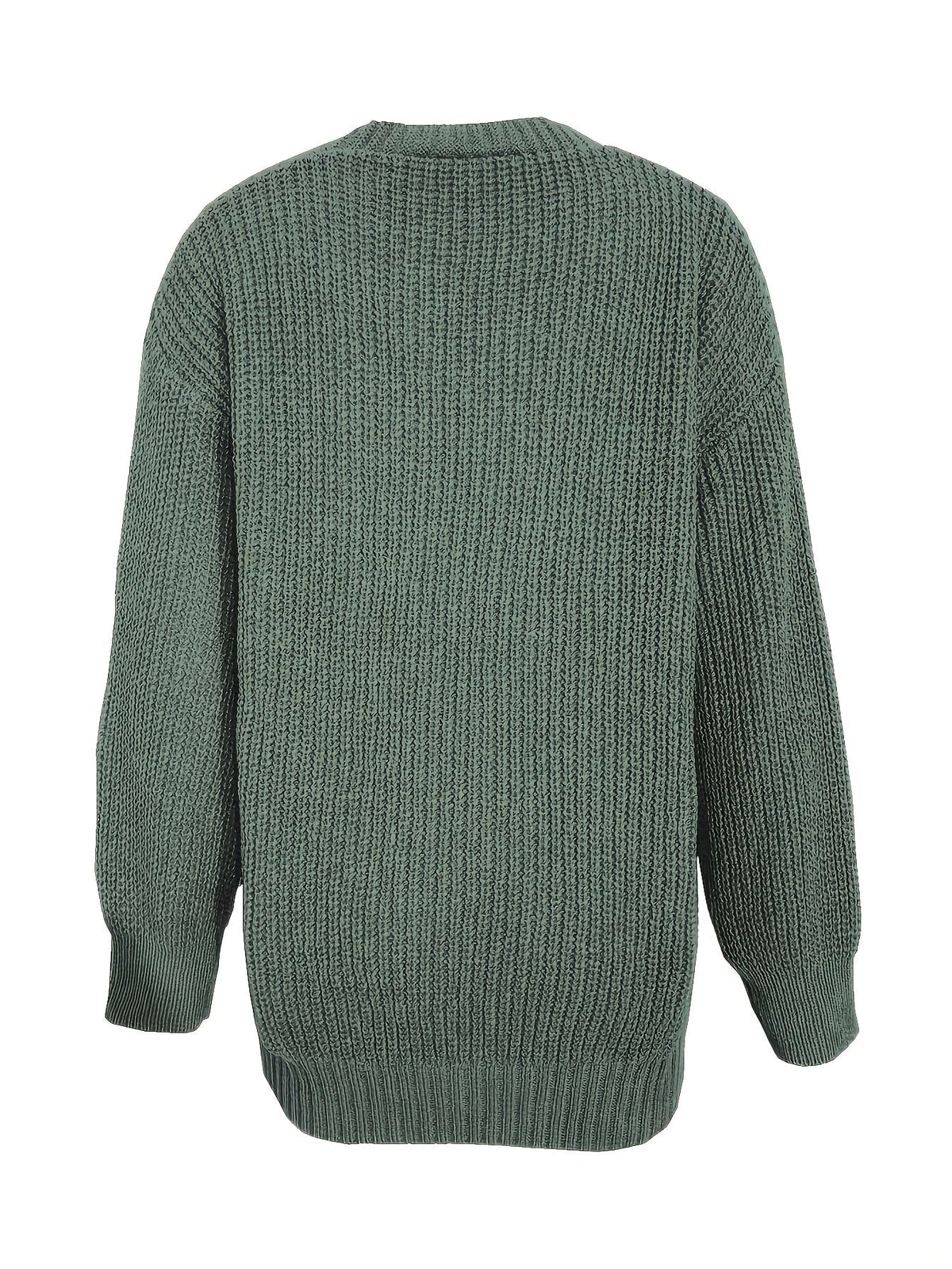 Brunike | Damen Oversize Strickjacke mit Knopfverschluss