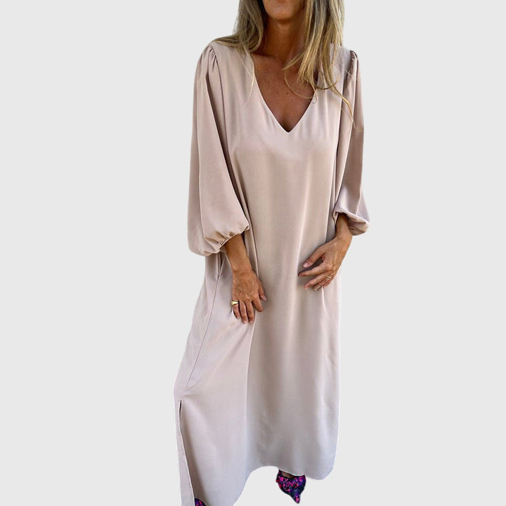 Erika - Langes Boho-Kleid mit Taschen