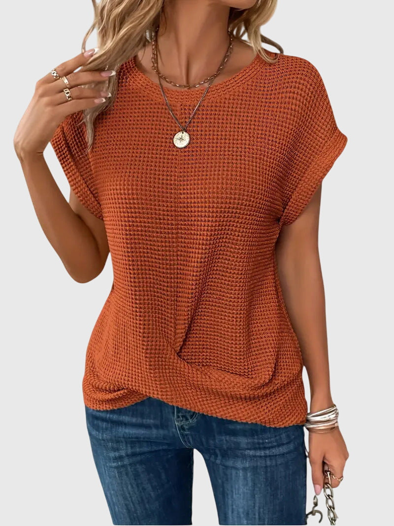 Bristol - Elegante Bluse mit Rundhalsausschnitt