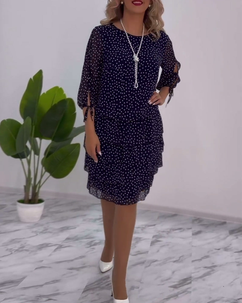 Tilly - Gepunktetes Schichtkleid