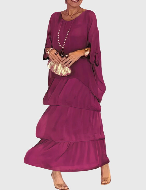 Ella - Langes und Fliessendes Elegantes Kleid