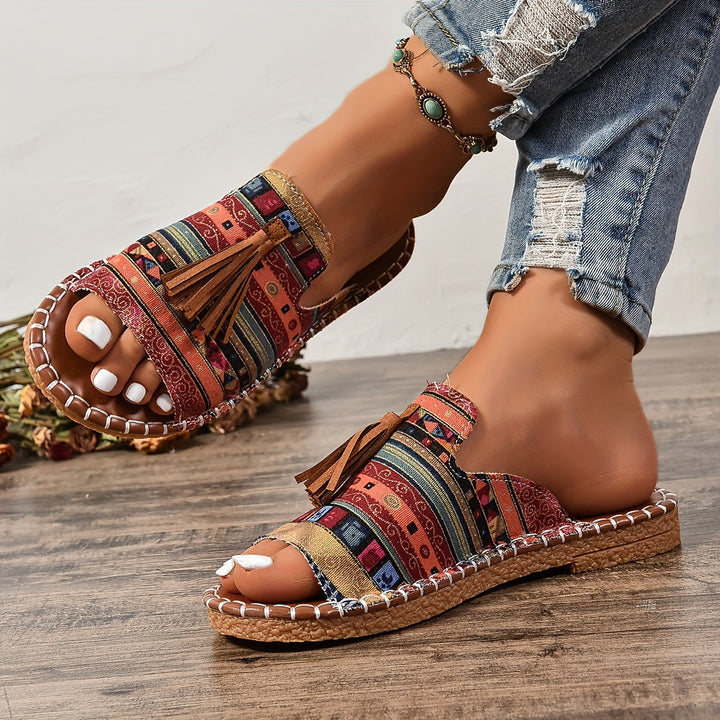Addison - Boho-Tassel-Sandalen