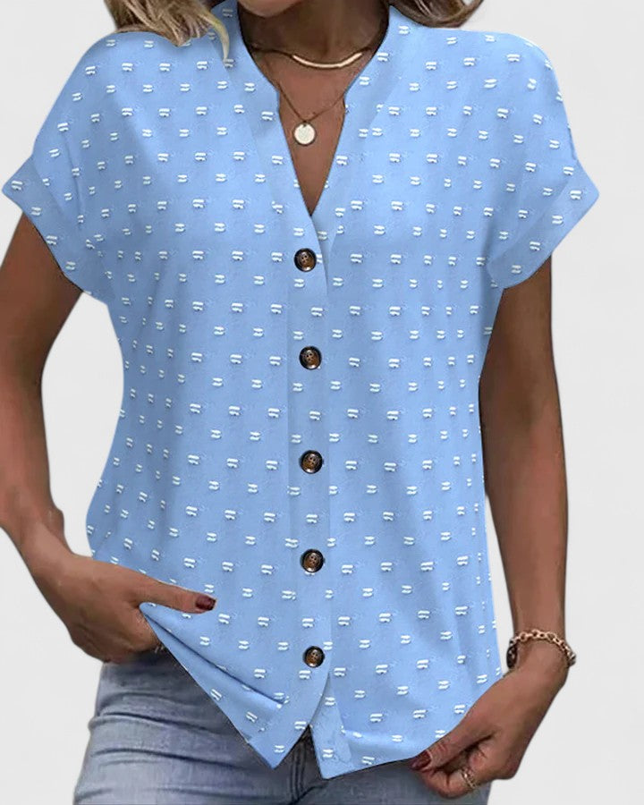 Thea - Bequemes V-Ausschnitt-Shirt