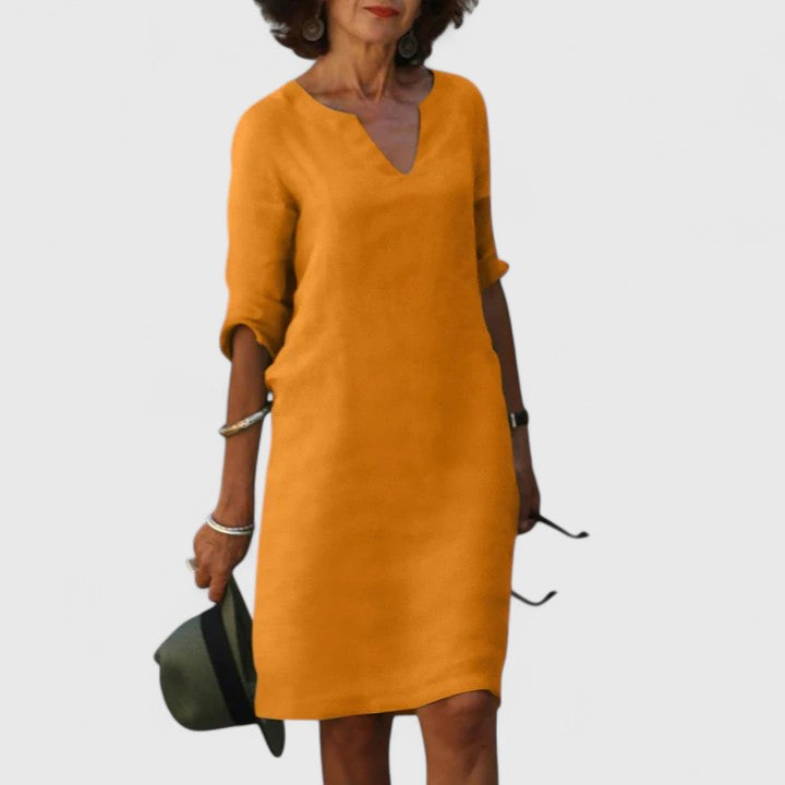 Alayah - Bequemes V-Ausschnittkleid
