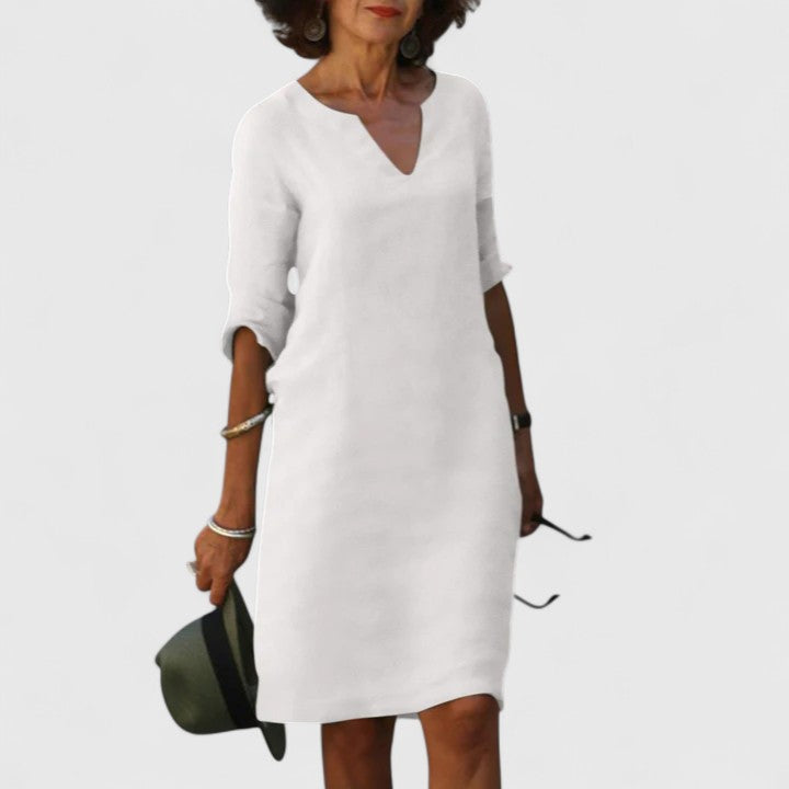 Alayah - Bequemes V-Ausschnittkleid