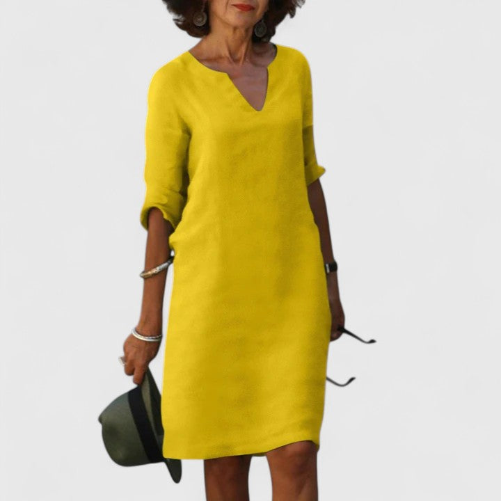 Alayah - Bequemes V-Ausschnittkleid