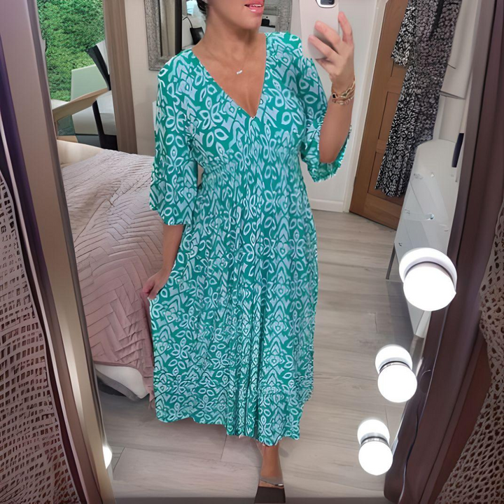 Lillia - Boho Bedrucktes Kleid