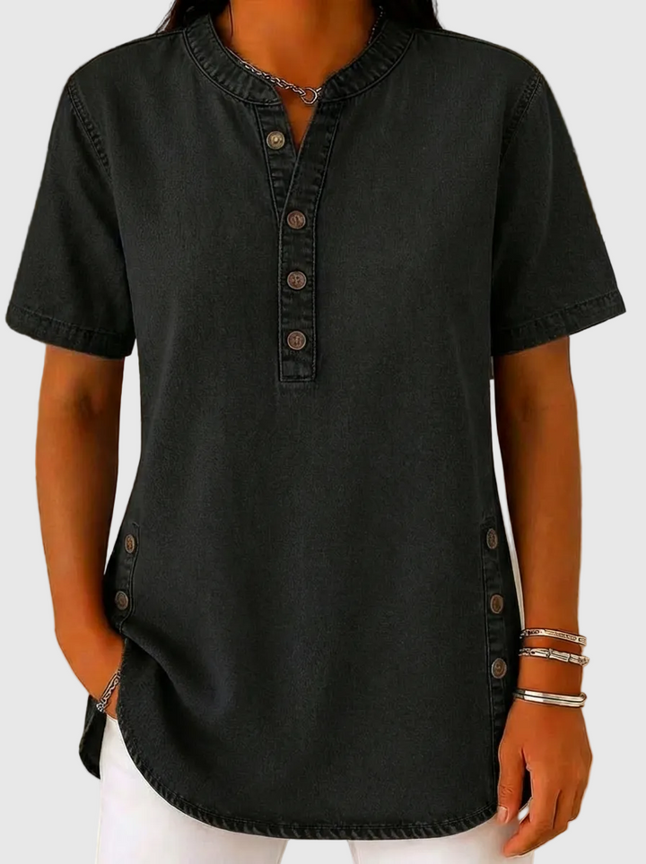 Nelle - Denim-Bluse mit lockerer Passform