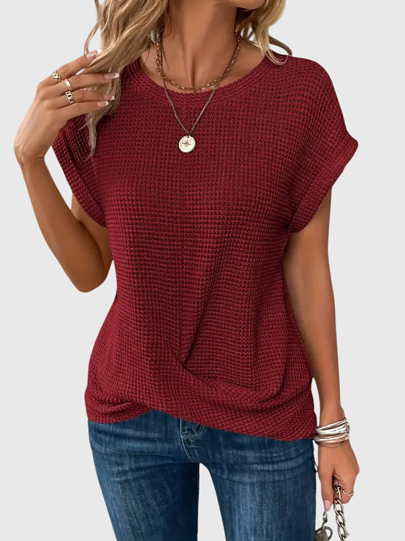Bristol - Elegante Bluse mit Rundhalsausschnitt