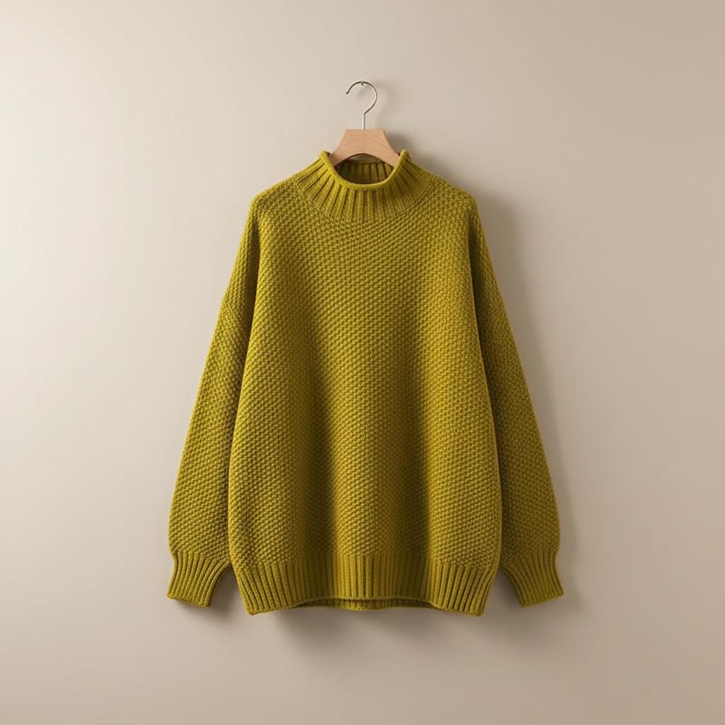 Edelma | Damen Pullover mit Stehkragen aus Strick