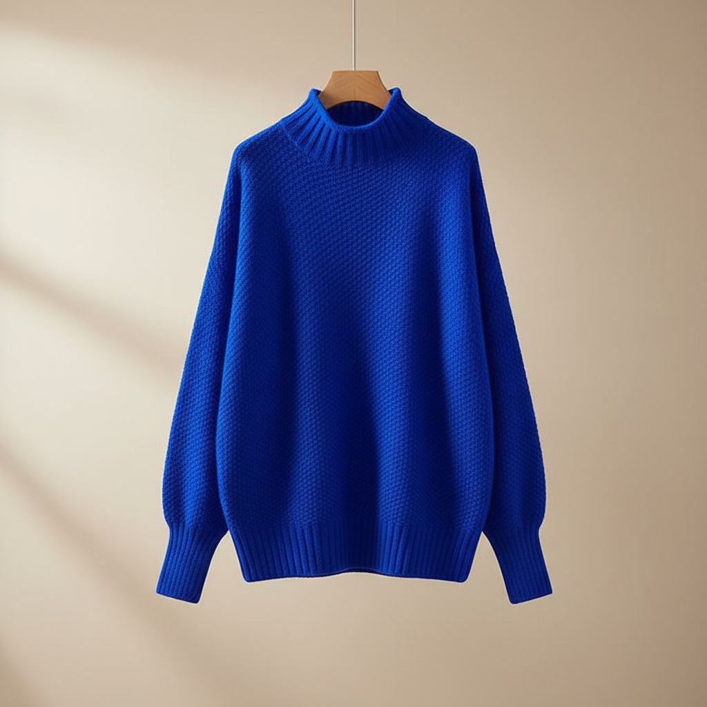 Edelma | Damen Pullover mit Stehkragen aus Strick