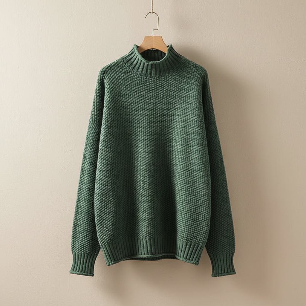 Edelma | Damen Pullover mit Stehkragen aus Strick