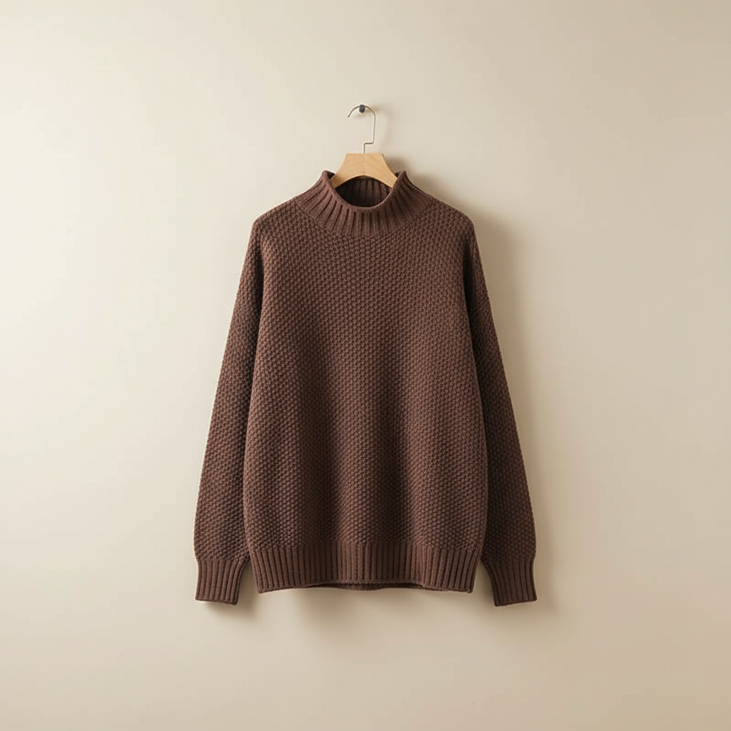 Edelma | Damen Pullover mit Stehkragen aus Strick