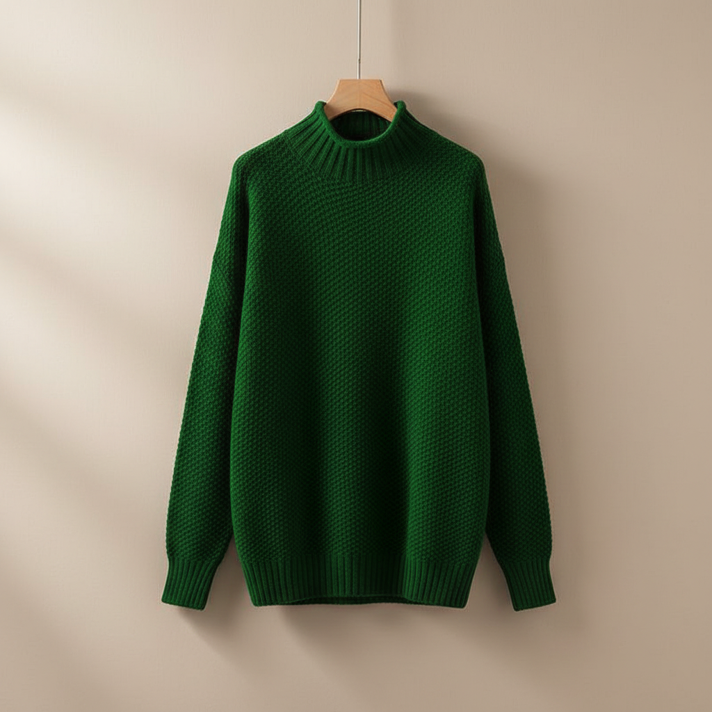 Edelma | Damen Pullover mit Stehkragen aus Strick