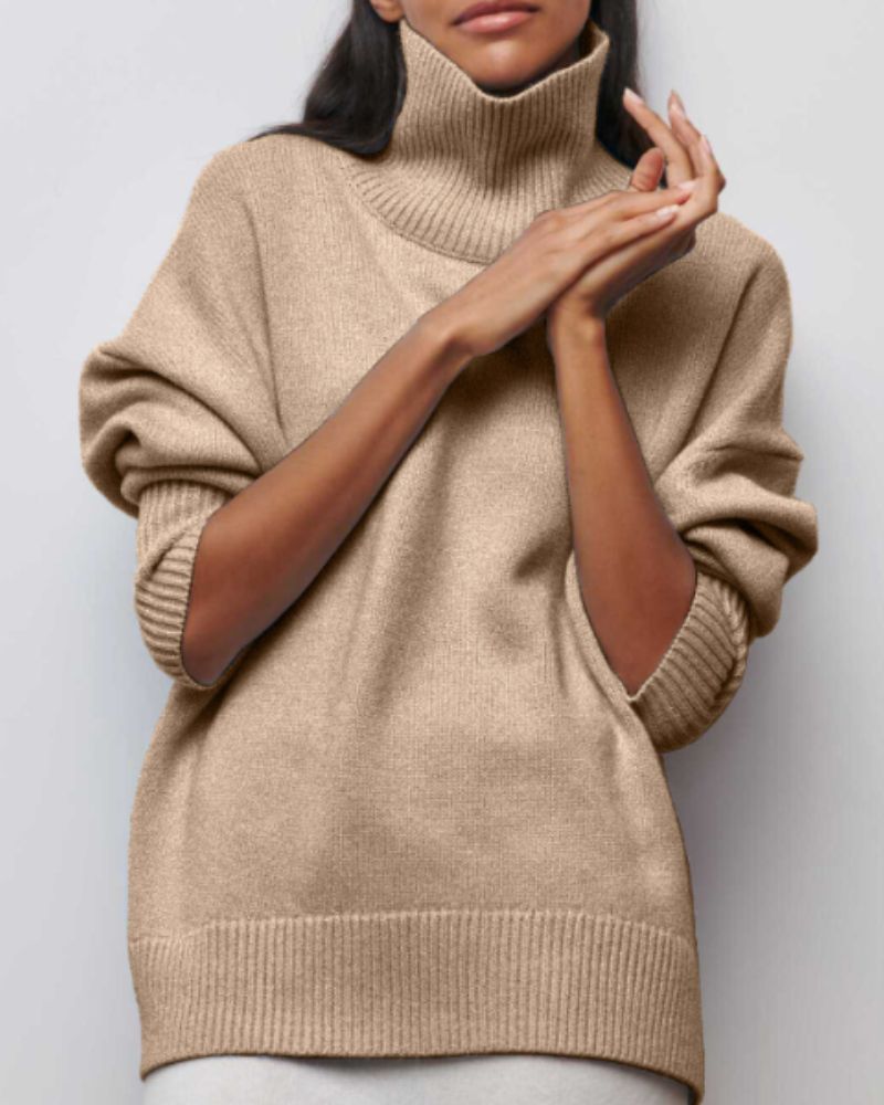 Edelwara | Oversized Strickpullover mit Rollkragen für Damen