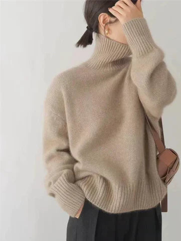 Elspeth | Oversized Damen Rollkragenpullover