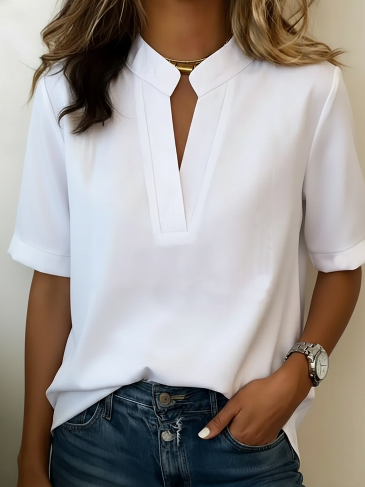 Loise - Elegante Bluse mit Raffiniertem Kragen