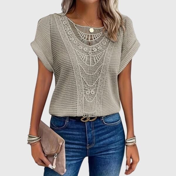Elaine - Elegante Ibiza-Stil Bluse