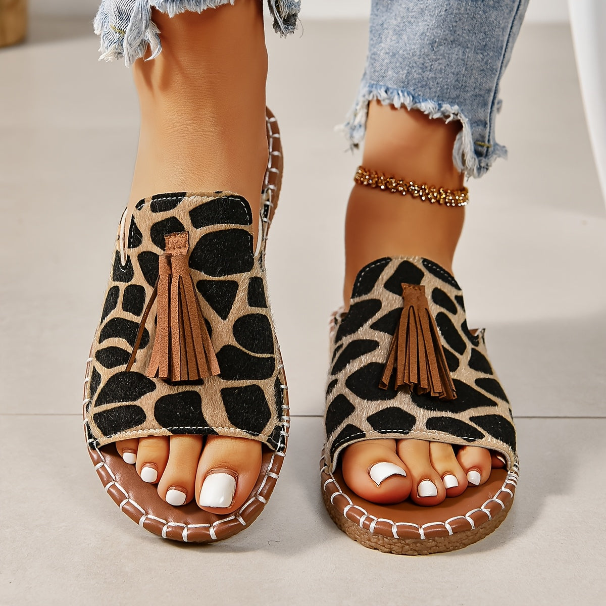 Addison - Boho-Tassel-Sandalen