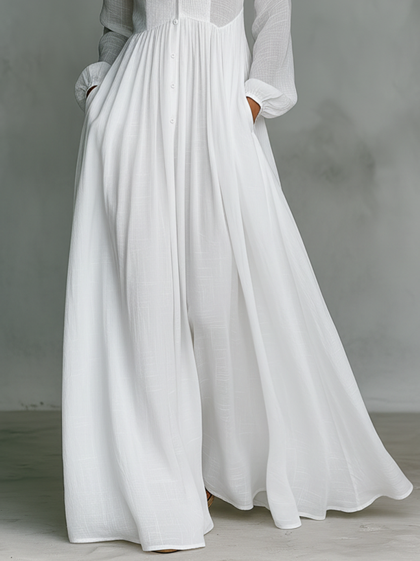 Serena - Elegantes Button-Down Maxikleid