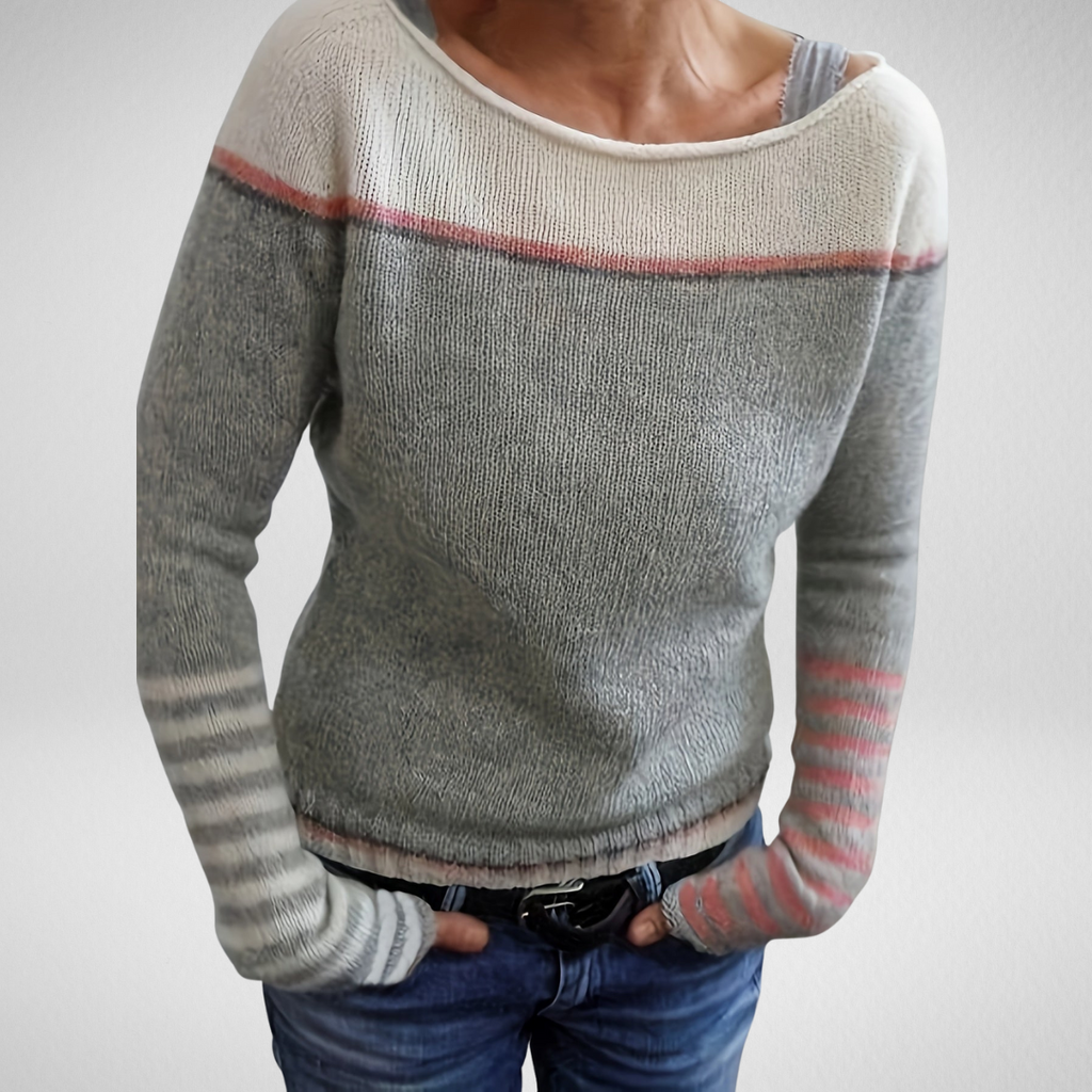 Gerhild | Damen Pullover mit Streifenmuster