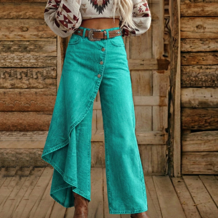 Amelia - Western Denim-Hose