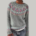 Irmela | Damen Strickpullover mit nordischem Muster