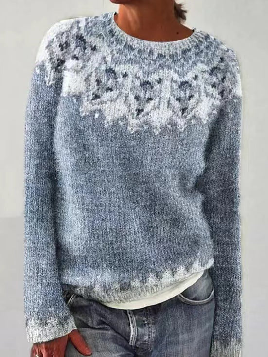 Irmela | Damen Strickpullover mit nordischem Muster