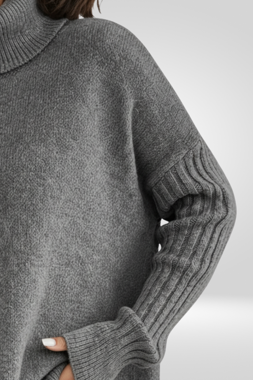 Irmtraud | Damen Oversized Rollkragenpullover aus Strick