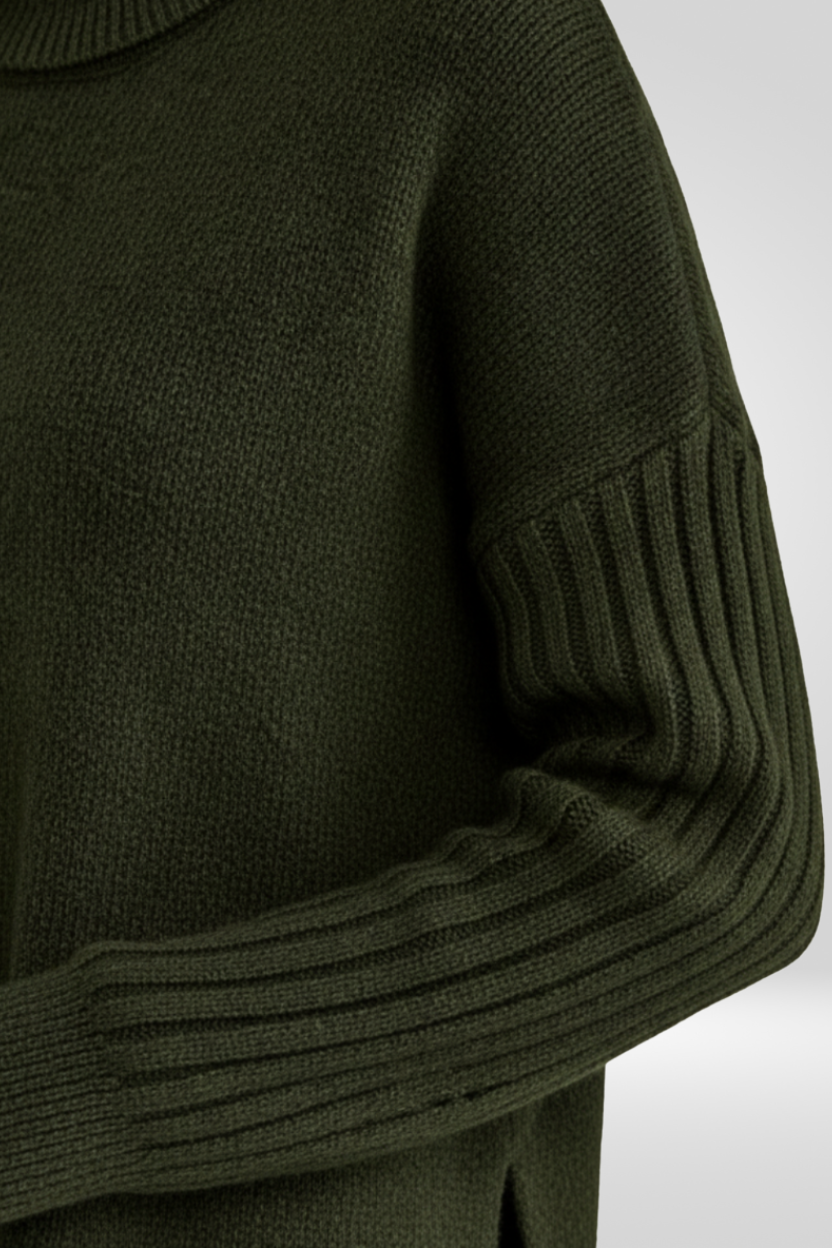 Irmtraud | Damen Oversized Rollkragenpullover aus Strick