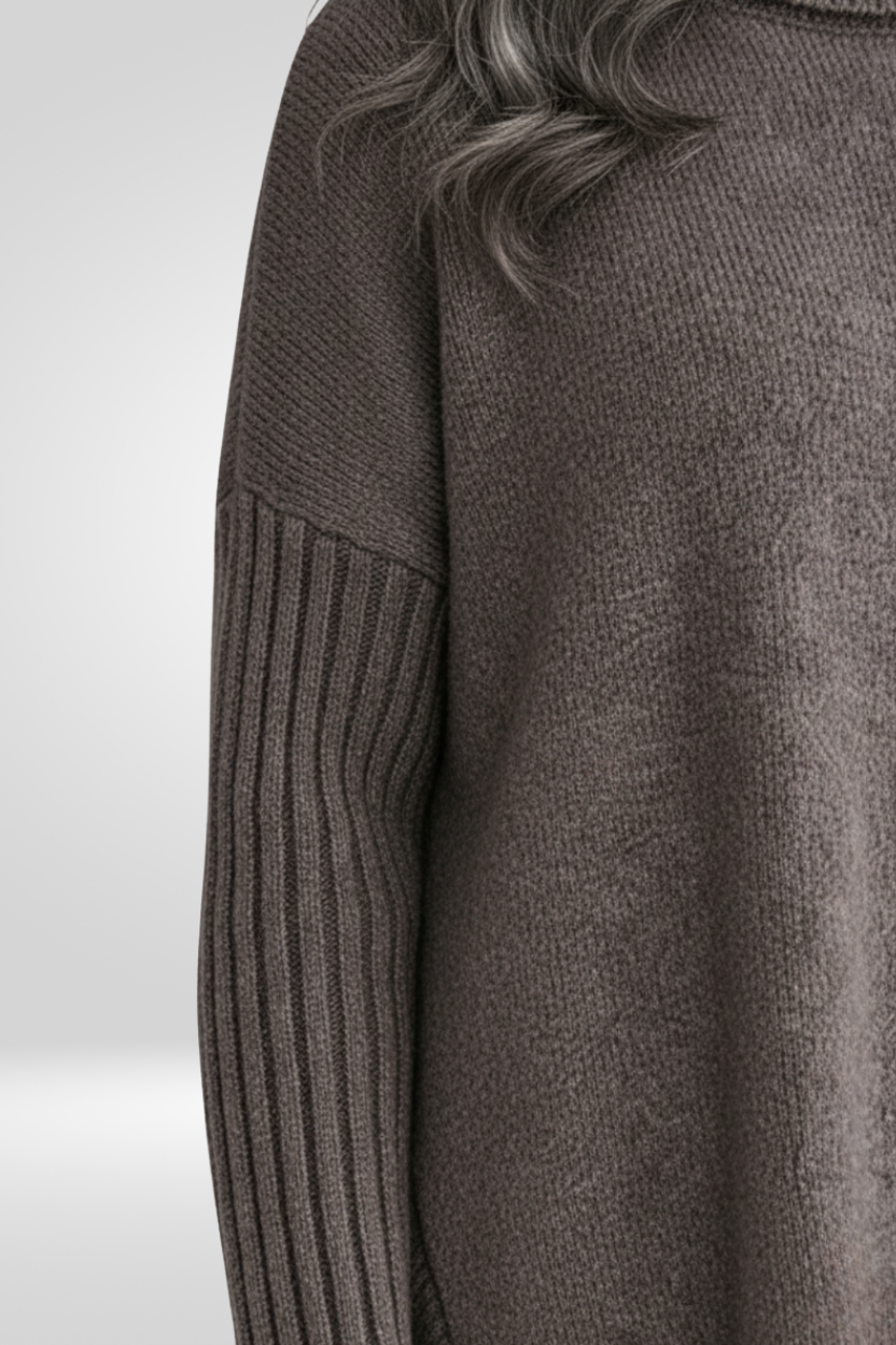 Irmtraud | Damen Oversized Rollkragenpullover aus Strick